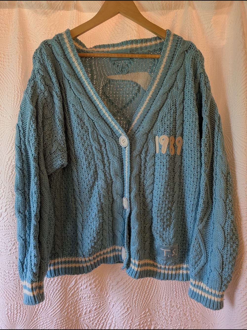 Taylor Swift 1989 Blue Cable-Knit Cardigan